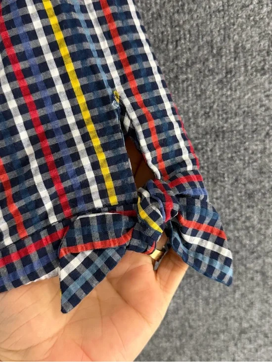 Anne Klein Womens Textured Multicolor Striped Button Up Top 3/4 Sleeve Size 1X - Picture 5 of 10